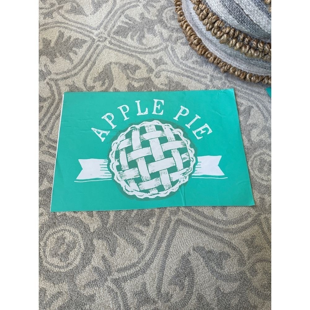 Chalk Couture Apple Pie Reusable Silk Screen Adhesive Transfer DIY Kitchen Decor